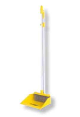 BRUSH AND DUSTPAN WITH HANDLE YELLOW FS S